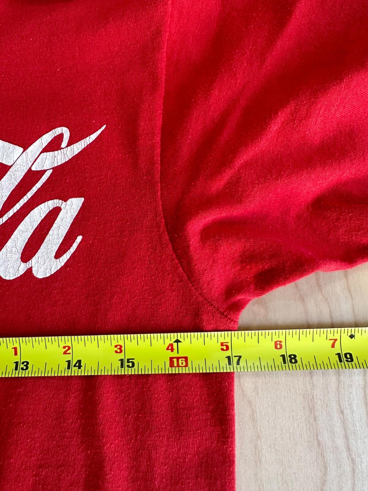coca cola single stitch vintage distressed small red t shirt 1980's
