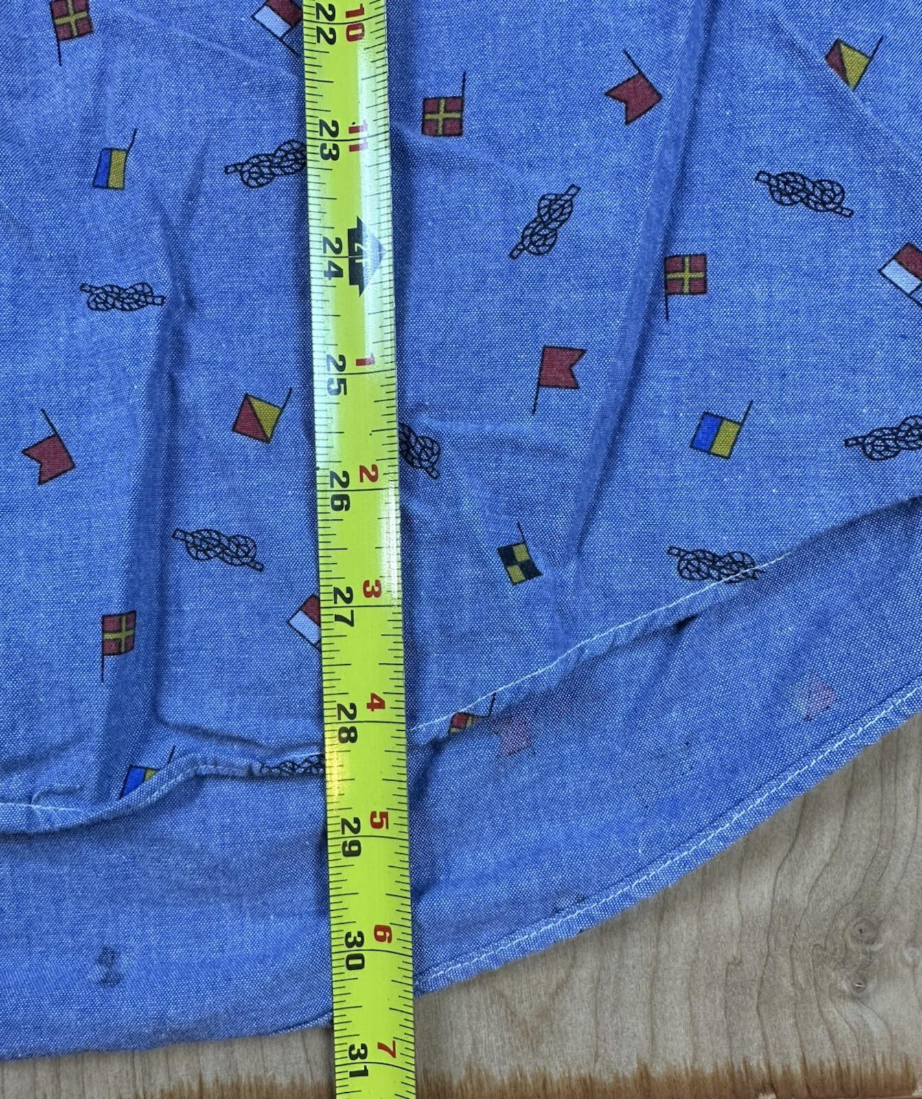 vintage 80's CHAMBRAY nautical theme BUTTON DOWN xtra large CREGOS stone harbor