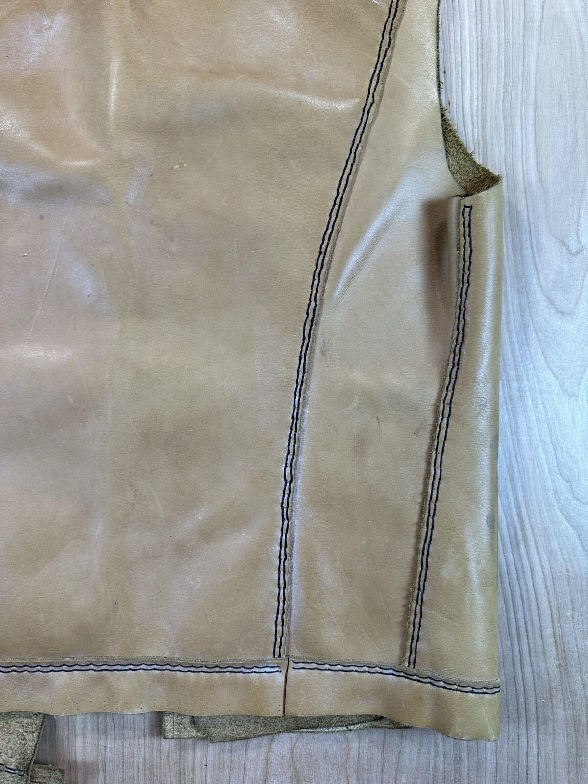vintage 1970's LEATHER VEST handmade rough BIKER rocker STONER hippy BOHO