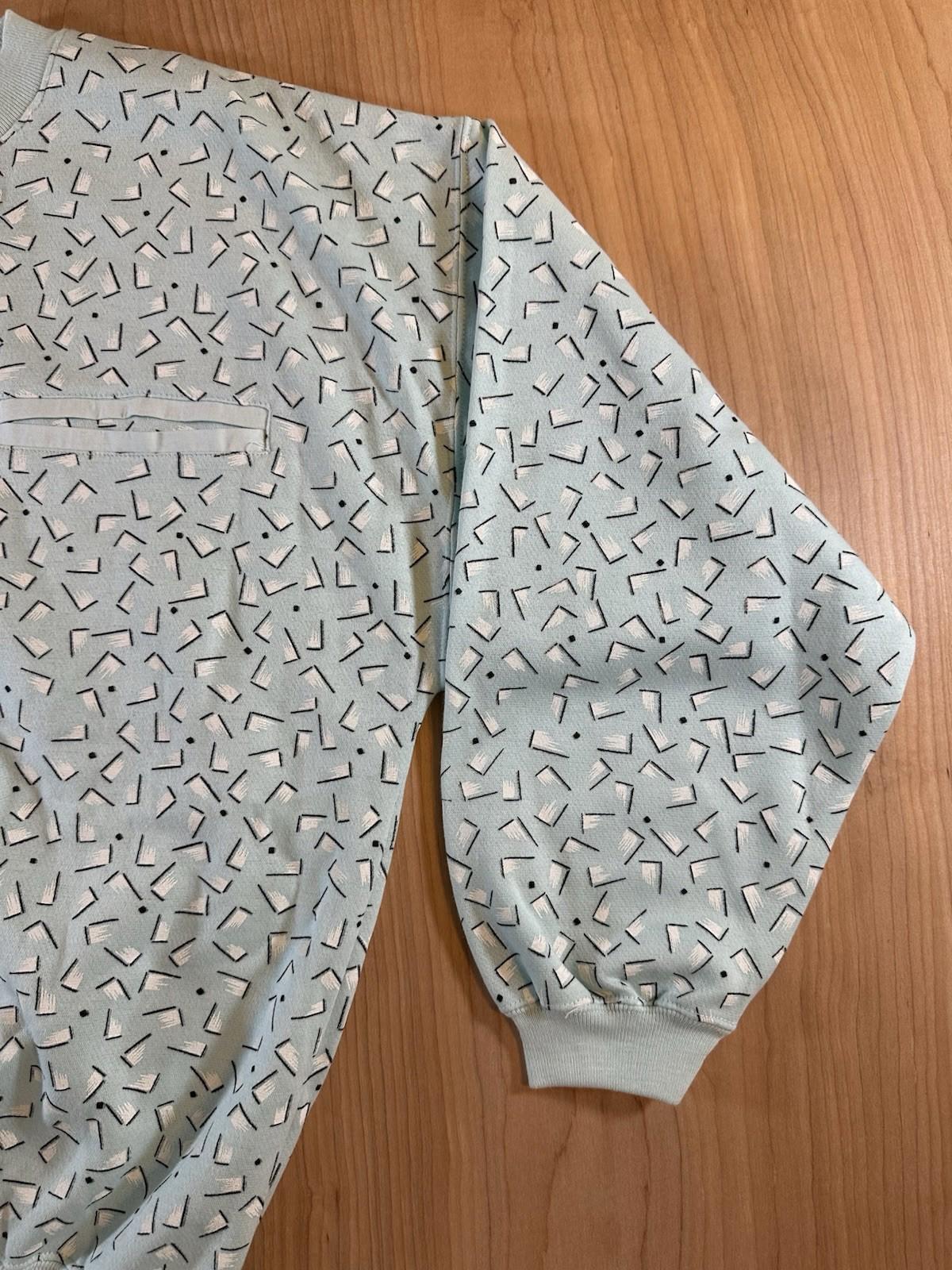 vintage 1980's SWEATSHIRT new wave VALLEY GIRL pullover BOTTON top pocket RAD