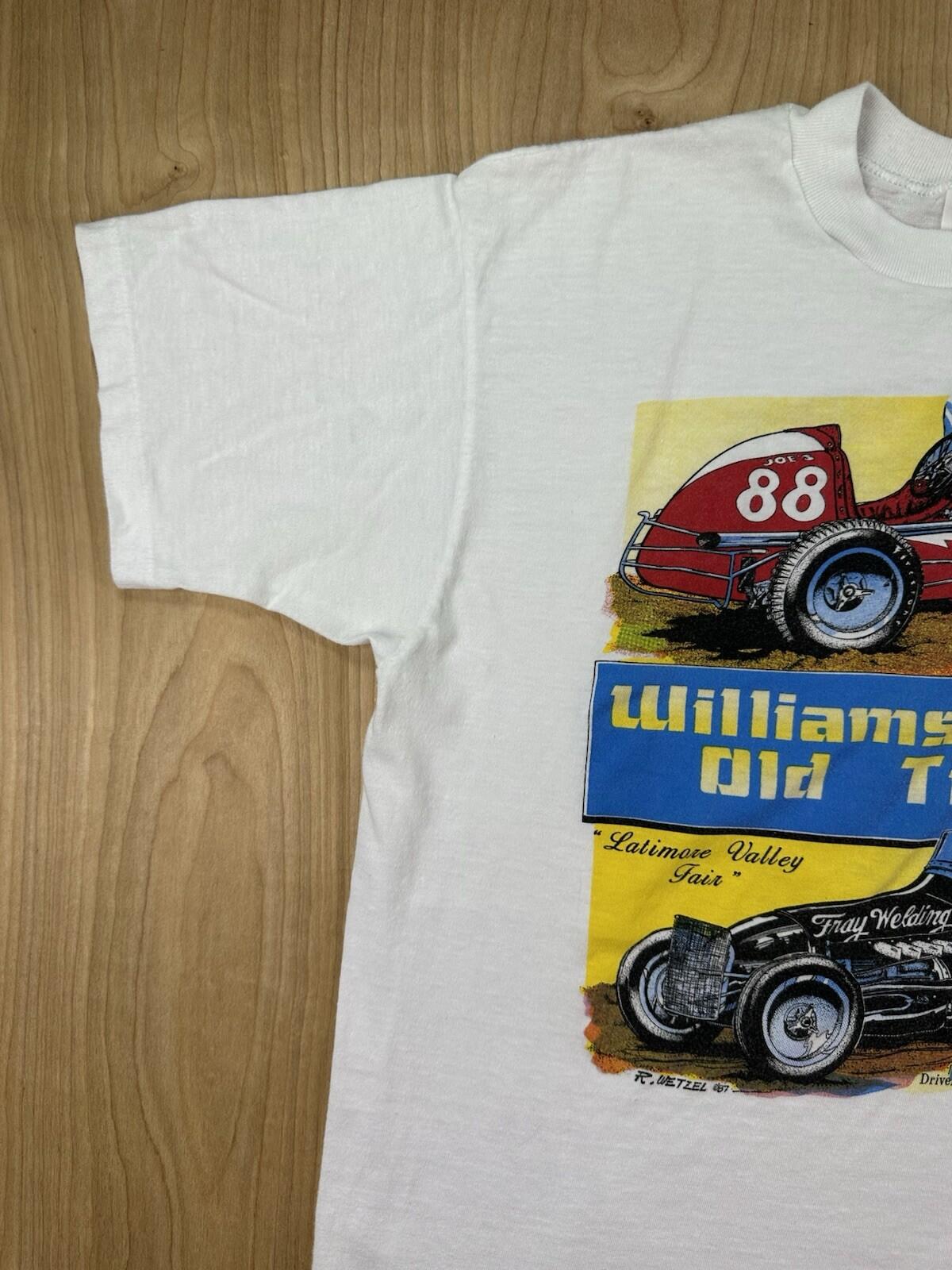 vintage 1987 R. WETZEL hot rod T SHIRT williams grove CARTOONS old timers RACING