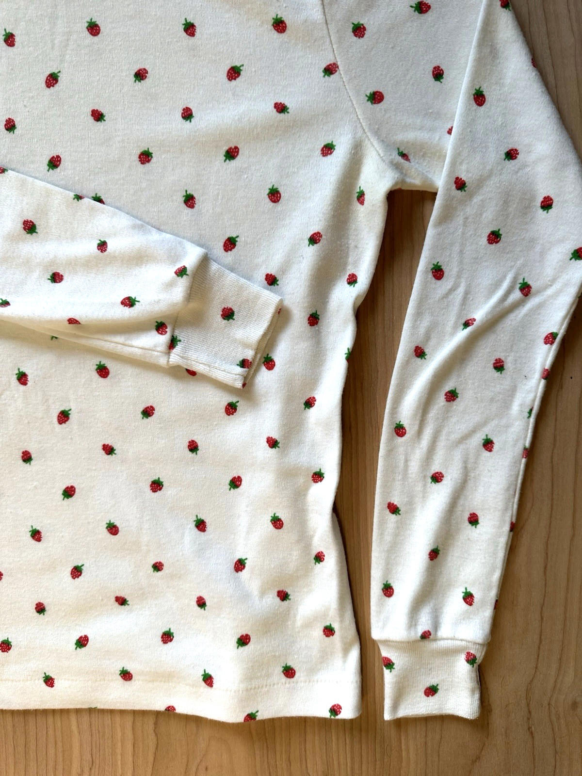 vintage 80's strawberries TURTLE NECK trousers up GIRLS mod LARGE new wave PREP