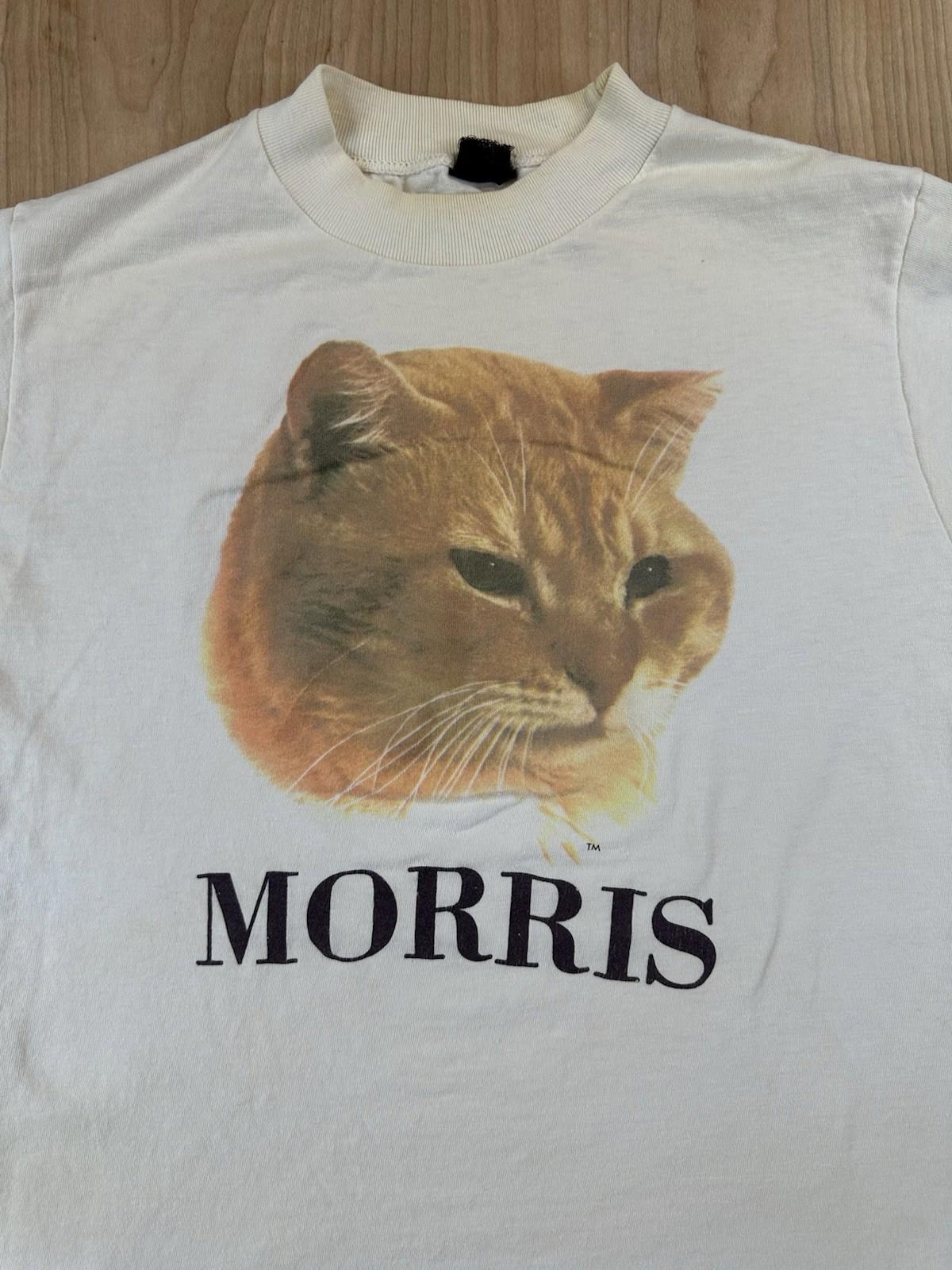 vintage 80's MORRIS THE CAT t shirt HEAVY COTTON bvd TAG single stitch indie