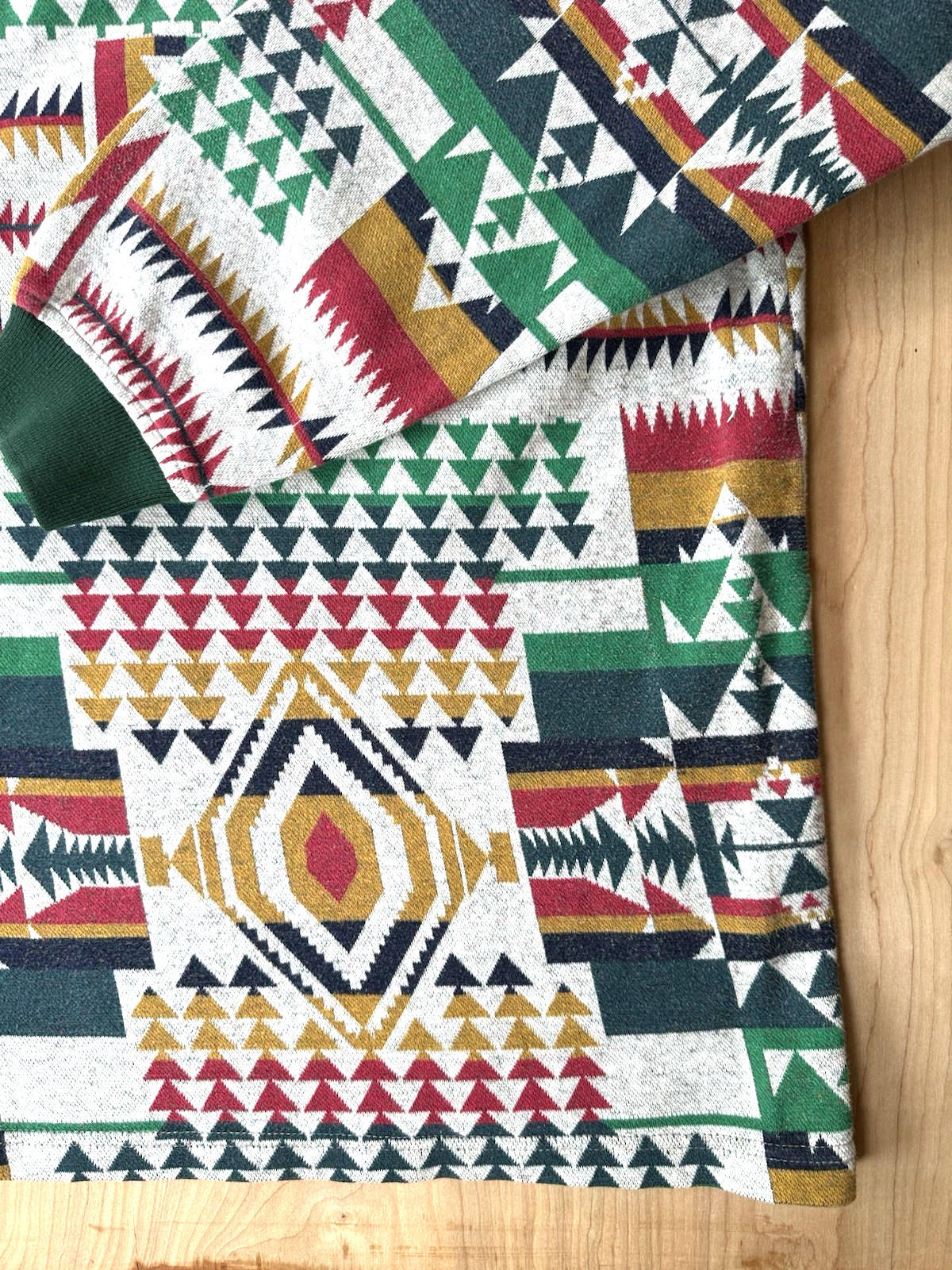 vintage 90's COTTON MILLS RUGBY southwestern NATIVE AMERICAN design AZTEC