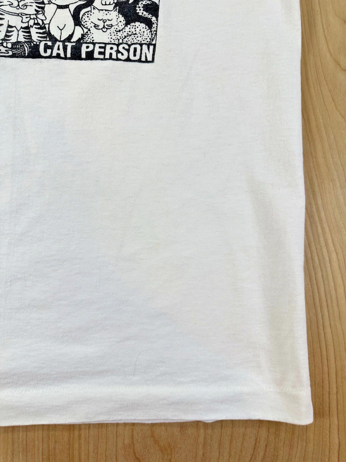 vintage 90's CAT PERSON t shirt LARGE screen stars best ILLUISTRATION cute NORM