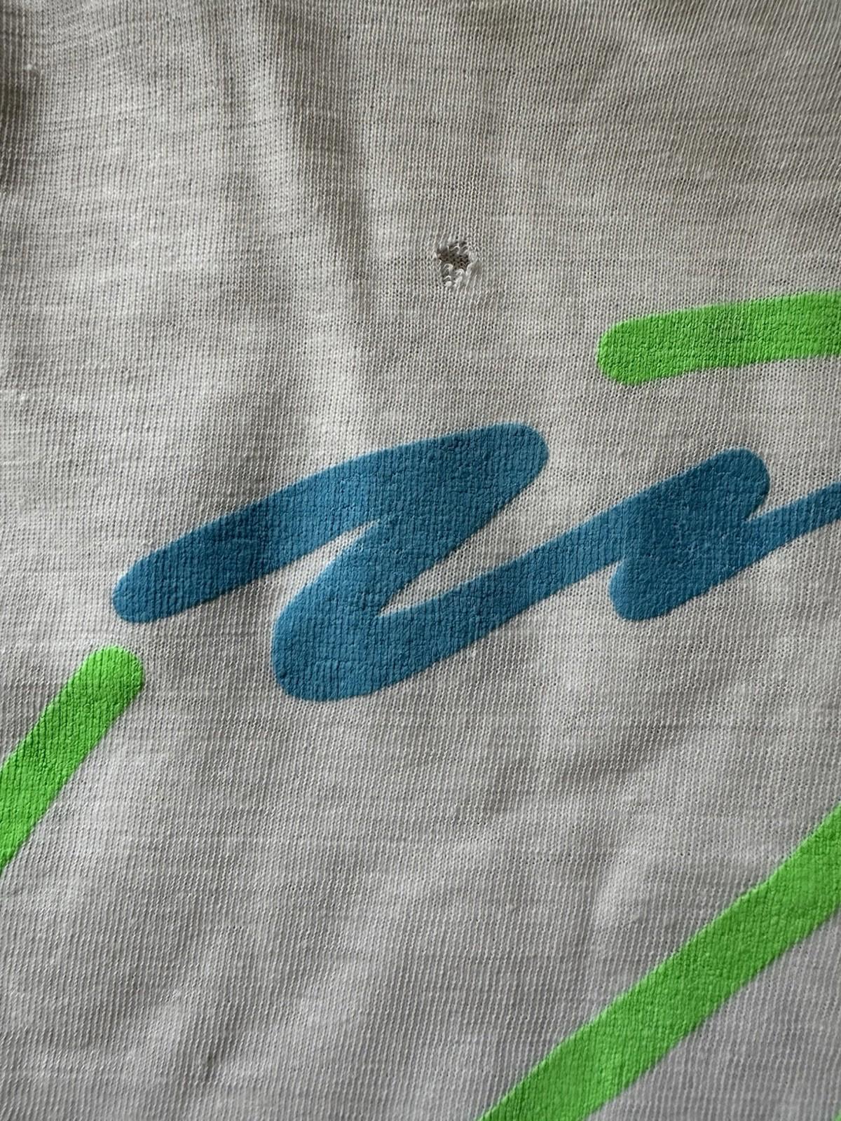 vintage 80's neon sail ARUBA SHIRT single stitch size XTRA LARGE white hot
