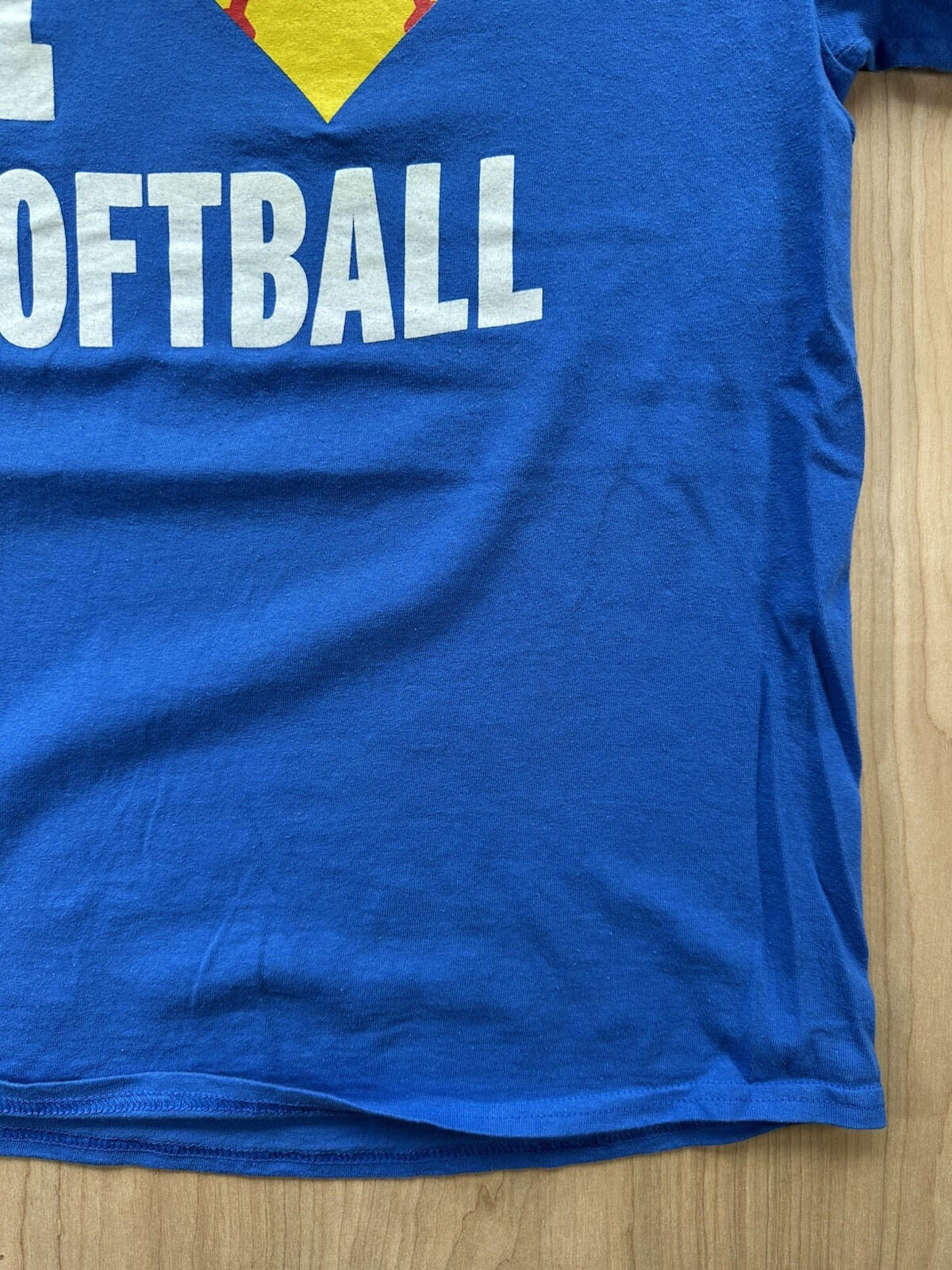 vintage DUKE UNIVERSITY i love SOFTBALL t shirt MEDIUM blue COTTON