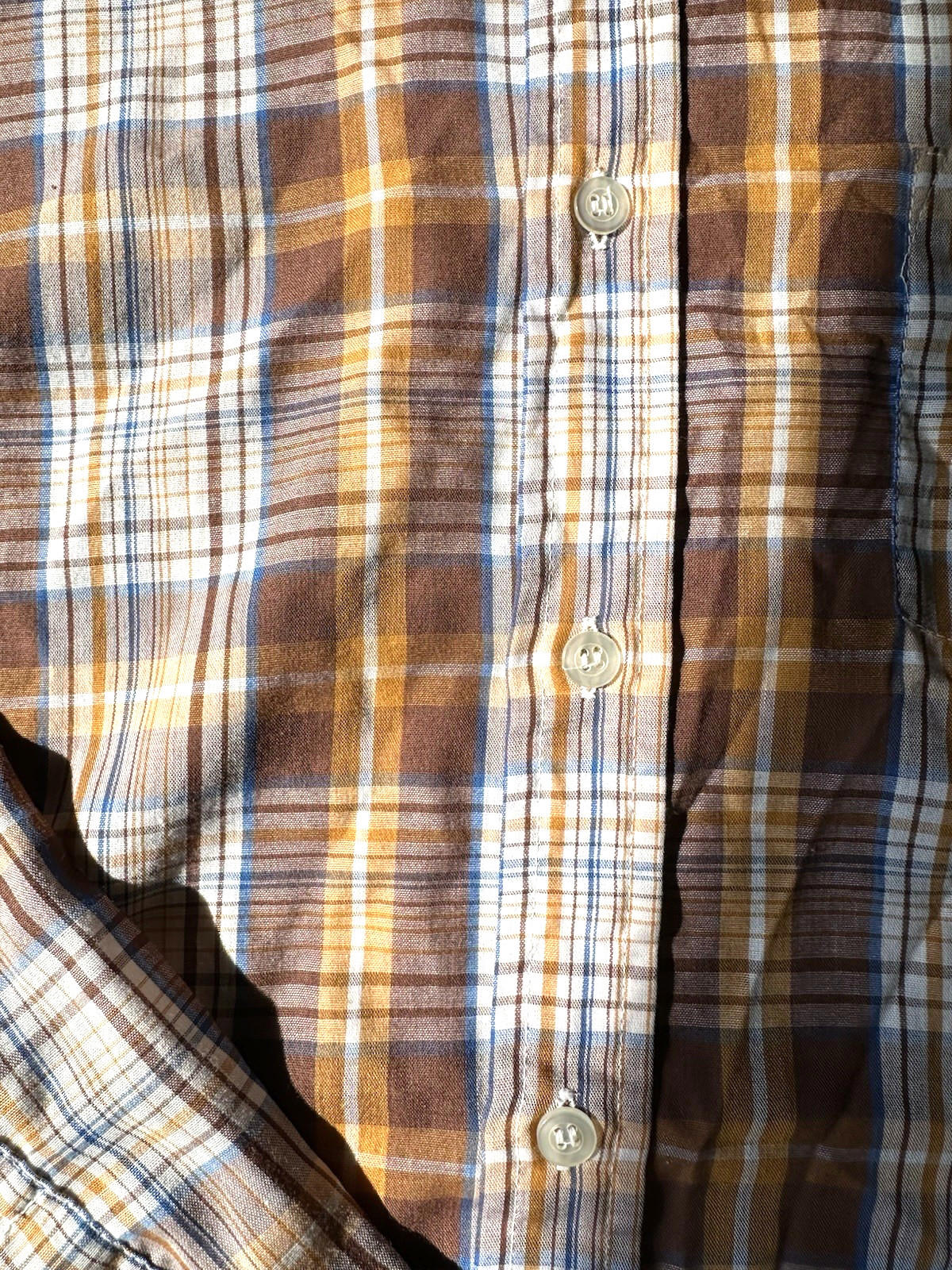 vintage 80's lightweight plaid MENS BUTTON UP western CHRISTOPHER RAND indie