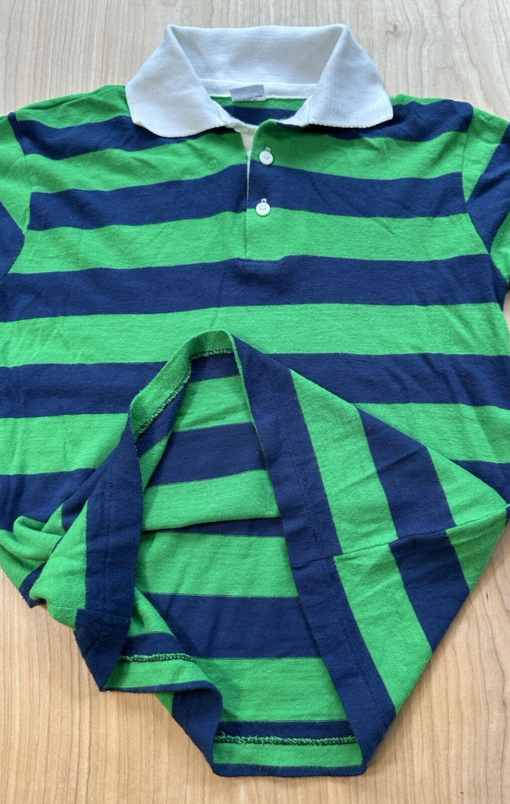 vintage 70's childrens RUGBY blue and green SEARS boys PERMA-PREST preppy