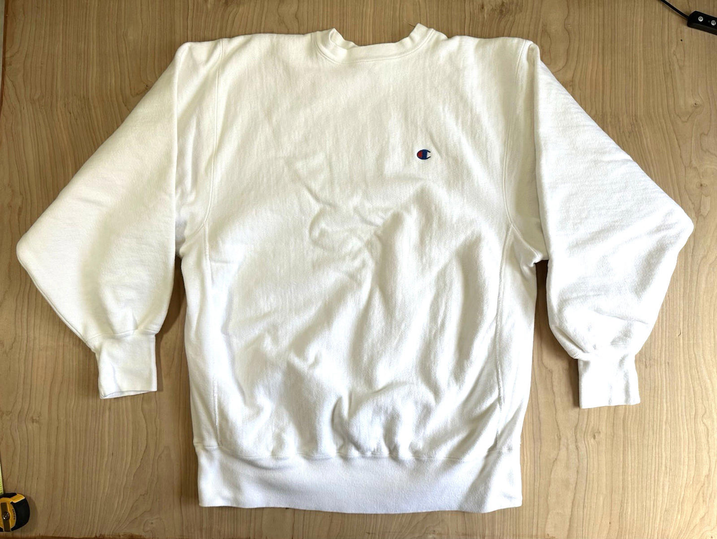 80's vintage reverse weave warmup CHAMPION sweatshirt XXL white clean