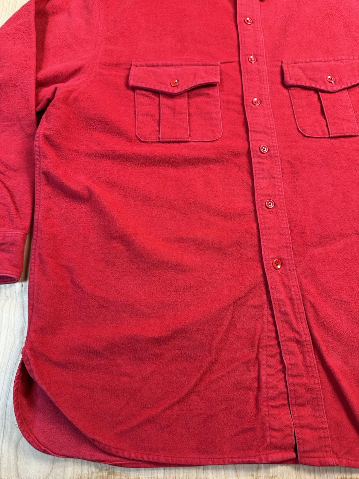 vintage 70's EDDIE BAUER red FLANNEL button up XTRA LARGE preppy GORPCORE
