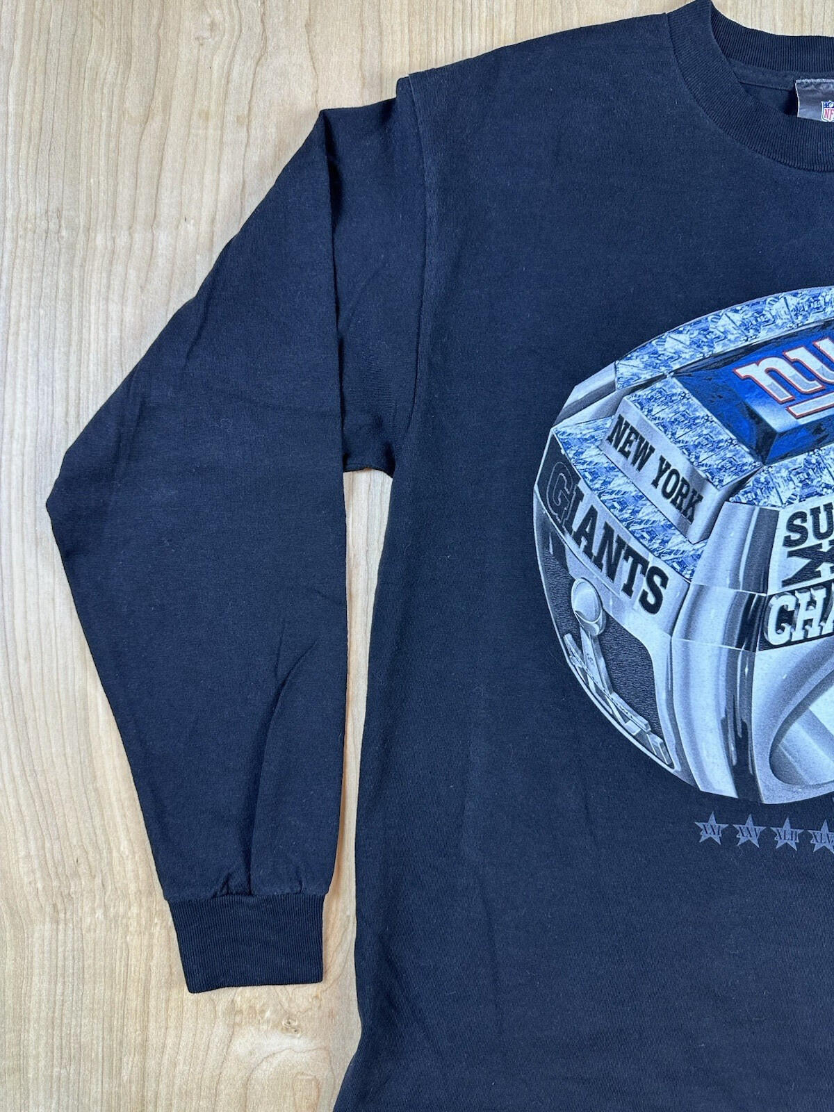 2009 NEW YORK GIANTS black long sleeve T SHIRT nfl NEVER WORN NEW xl