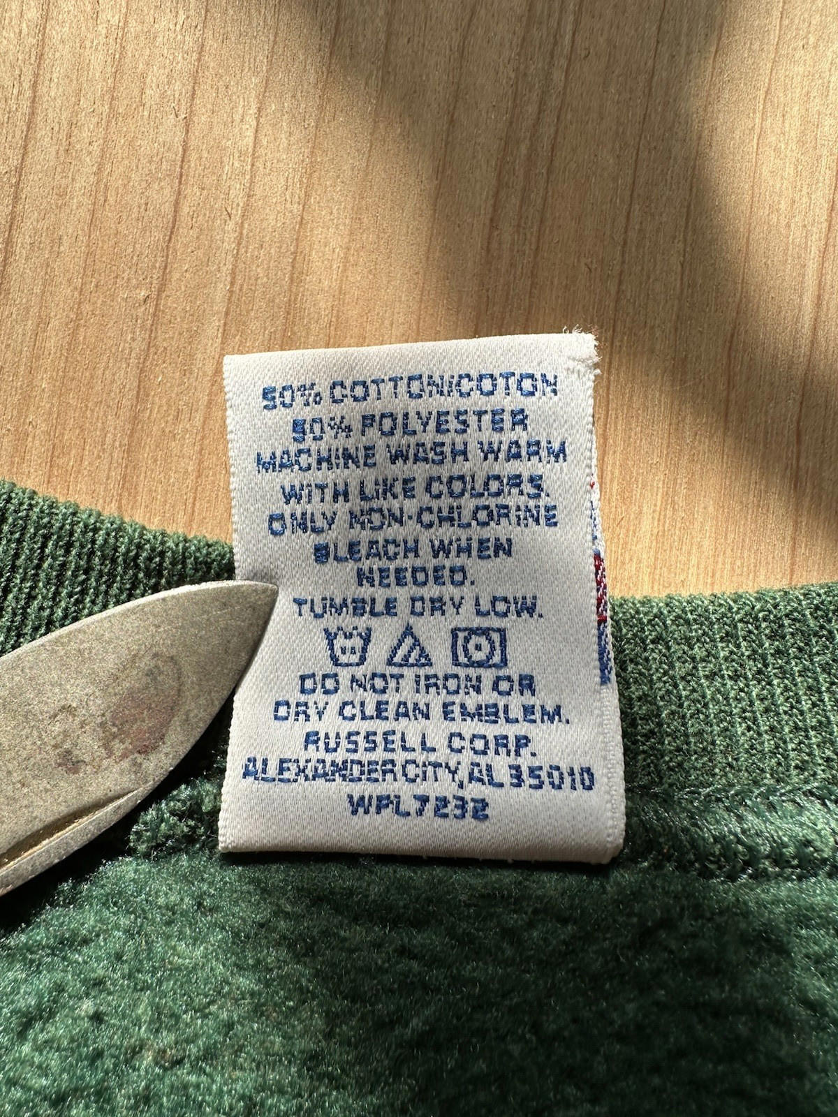 vintage 2000 RUSSELL athletic GREEN pullover sweatshirt MEDIUM