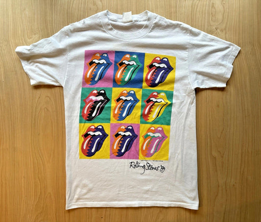 ROLLING STONES tour 1989 Andy Warhol VINTAGE t shirt alternate back rare