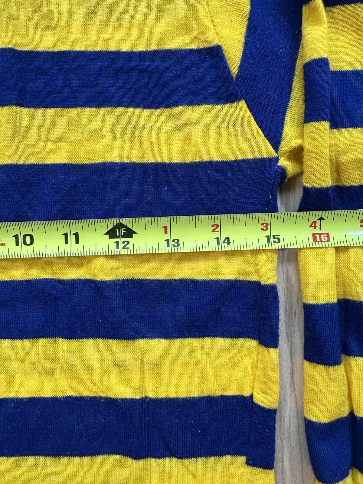 vintage 70's childrens RUGBY blue and yellow SEARS boys PERMA-PREST preppy