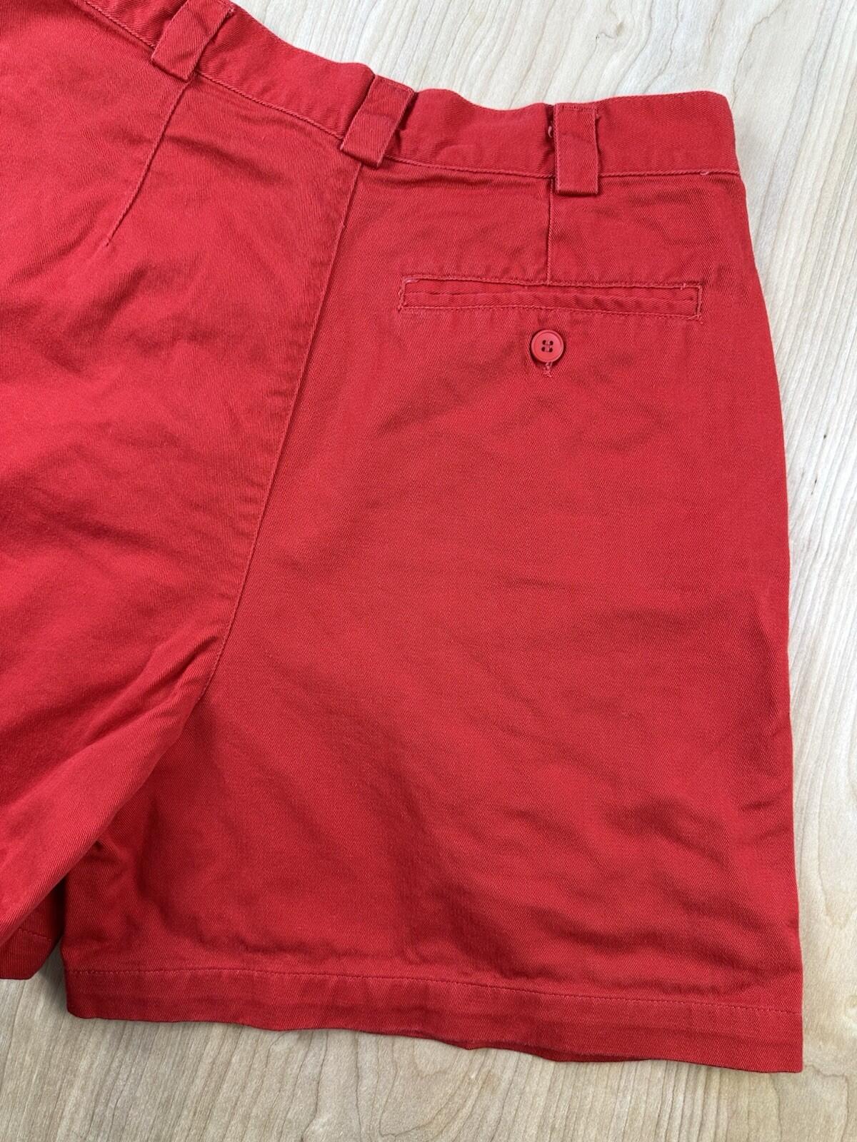 vintage 80's ESPRIT red pleated SHORTS all COTTON size 11/12 preppy NEW WAVE