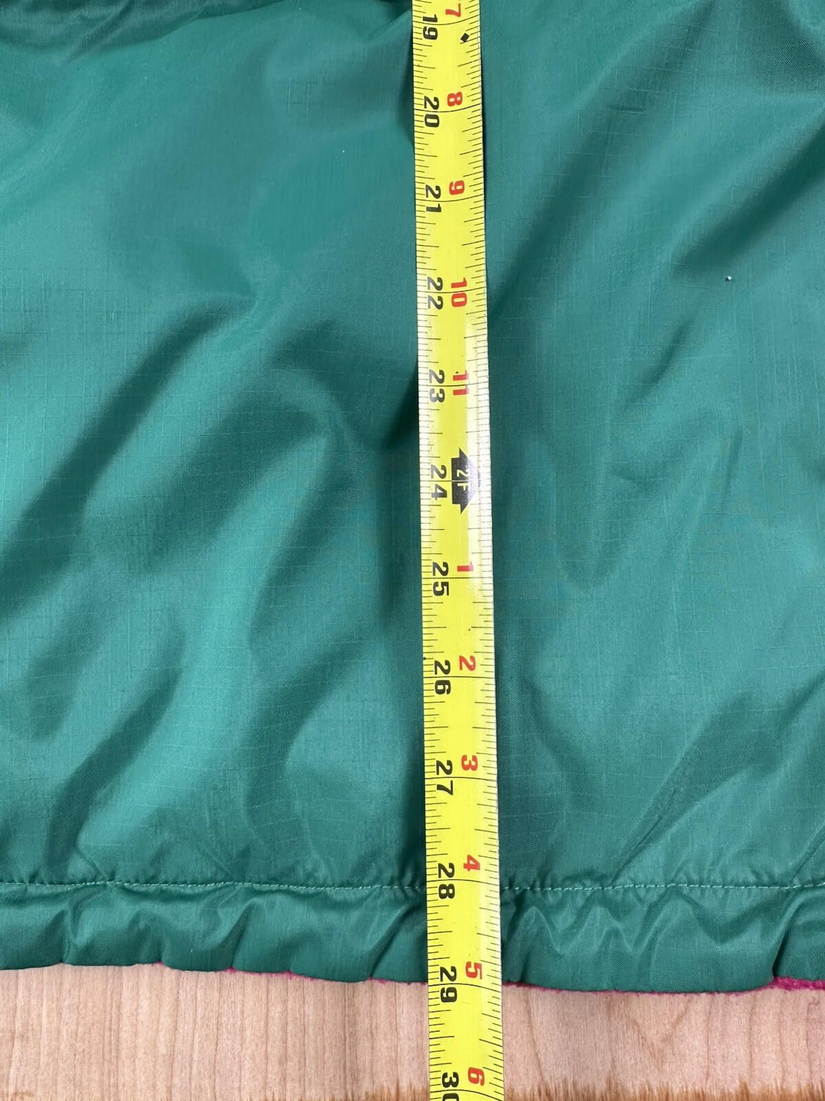 vintage 90's GAP anorak GREEN and PINK reversible ARCTIC LIGHT FLEECE large