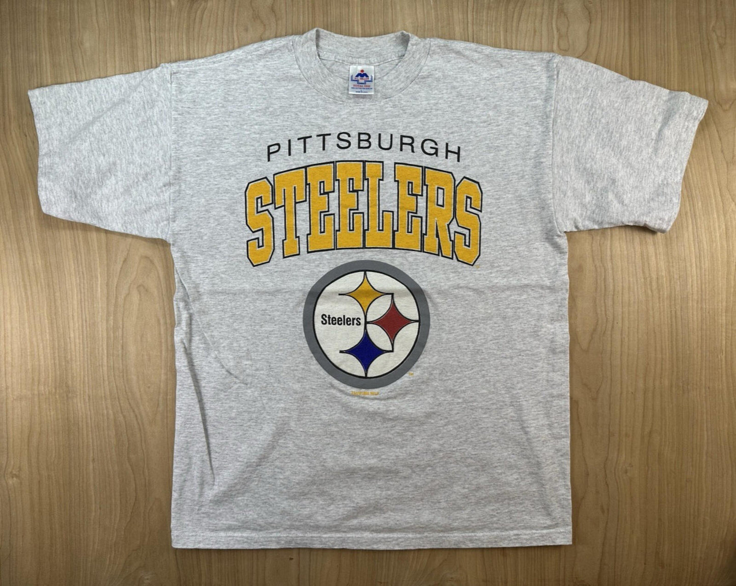 vintage 95 Pittsburgh STEELERS T SHIRT heavy duty all COTTON MILLER T usa made L