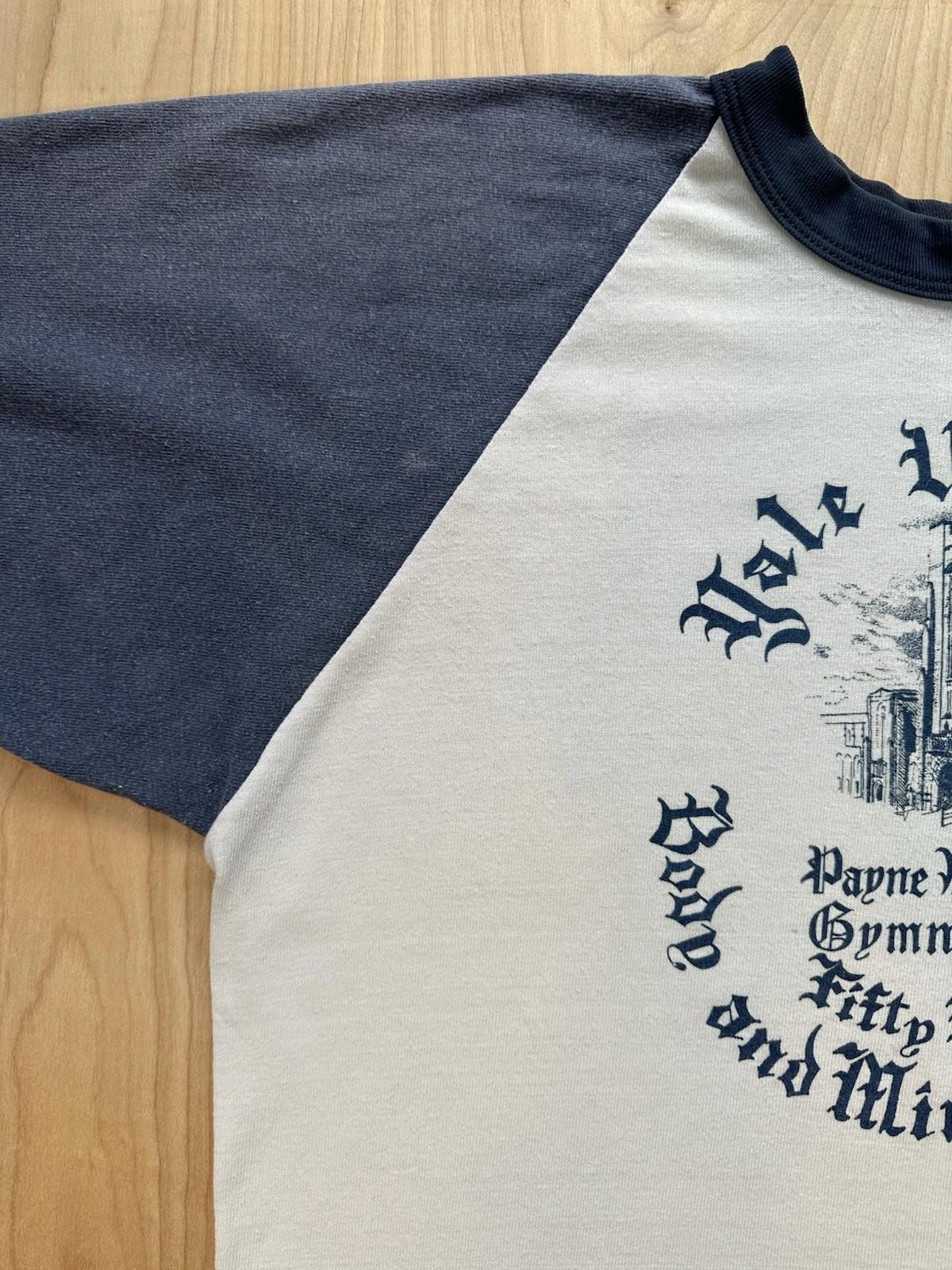 vintage 1985 CHAMPION raglan YALE UNIVERSITY gymnasium COTTON rare AMAZING