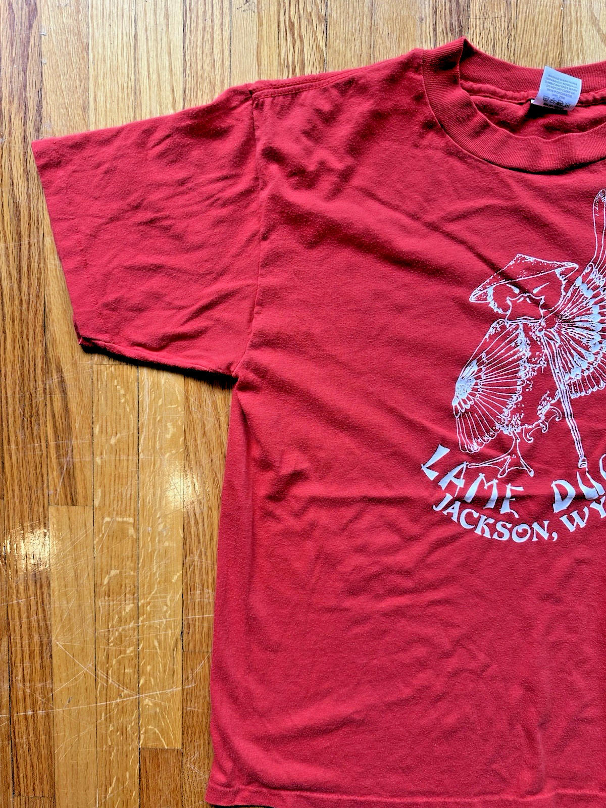 vintage 1980's CHINESE RESTURANT t shirt LAME DUCK jackson WYOMING rare XL red