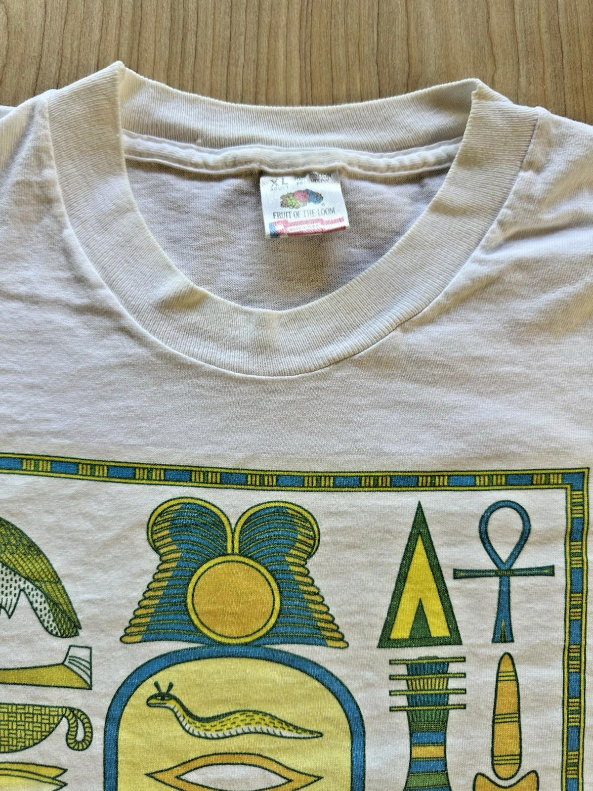 vintage 1992 PYRAMID PRINTWORKS longsleeve T SHIRT single stitich hyrogliphics