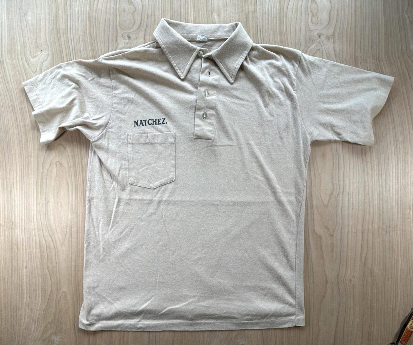 vintage 70's STEAMBOAT shirt NEW ORLEANS natchez LARGE pocket 2 sided RARE