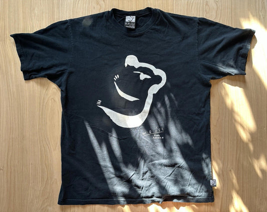 vintage 90's WEISS KOALA australia art T SHIRT cotton BLACK large