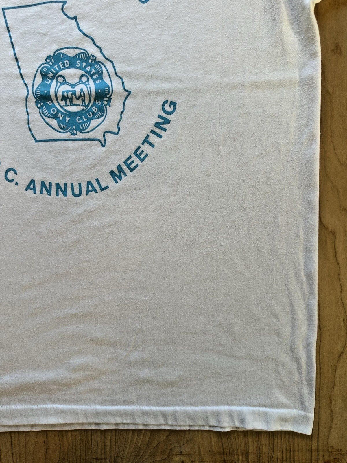 vintage 1989 PONY CLUB annual meeting T SHIRT white SINGLE STITCH Atlanta GA