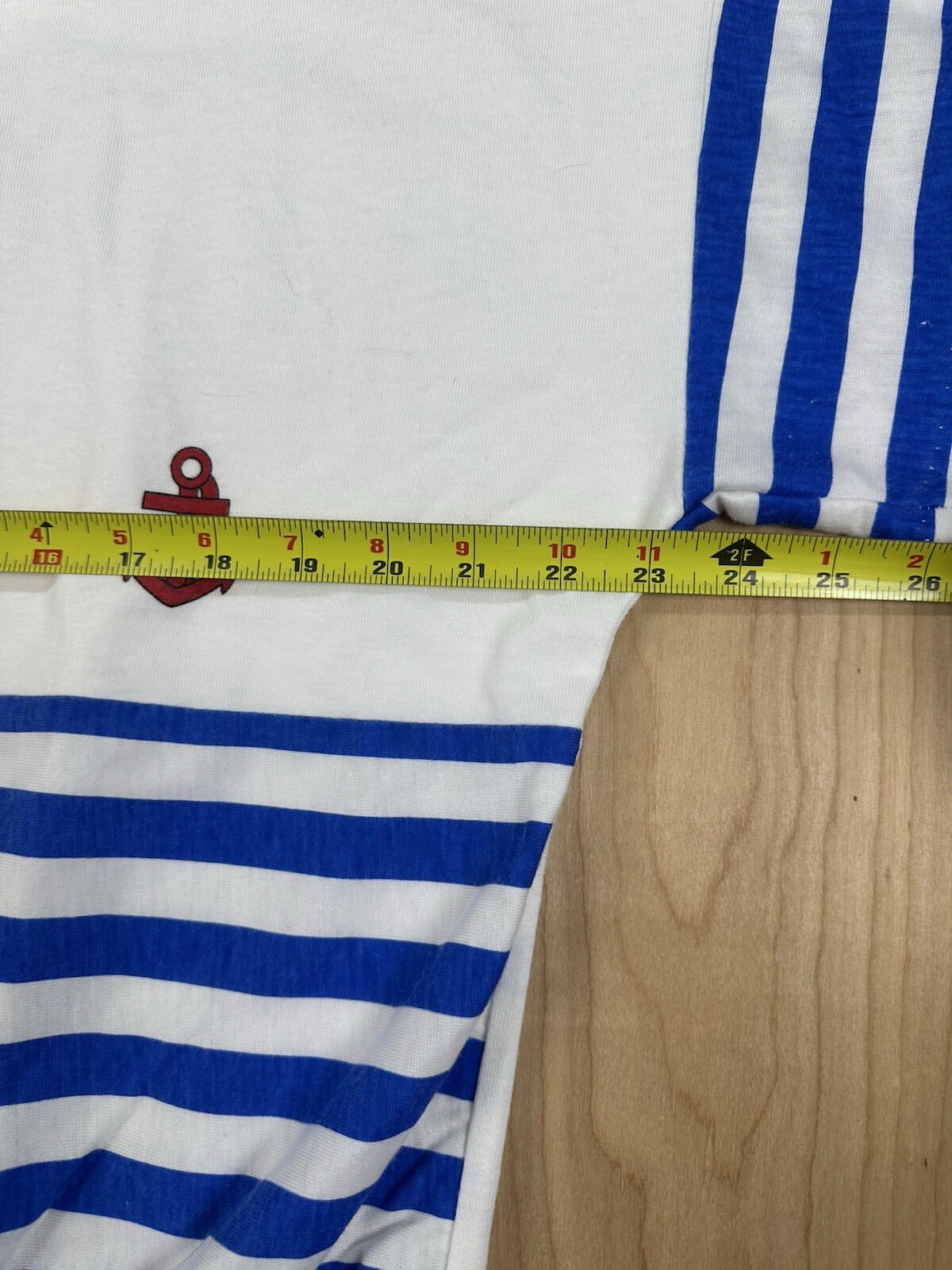 vintage 80's BOOTH BAY short sleeve SAILOR girl STRIPE anchor TOP large CUTE