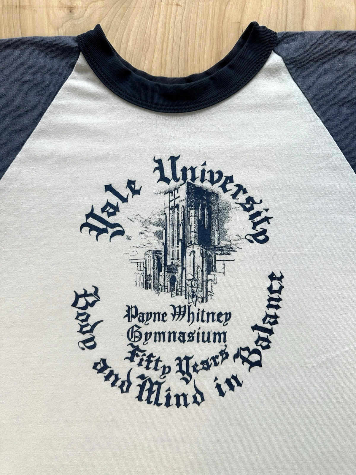 vintage 1985 CHAMPION raglan YALE UNIVERSITY gymnasium COTTON rare AMAZING