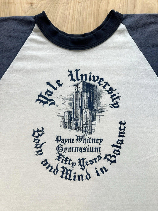 vintage 1985 CHAMPION raglan YALE UNIVERSITY gymnasium COTTON rare AMAZING