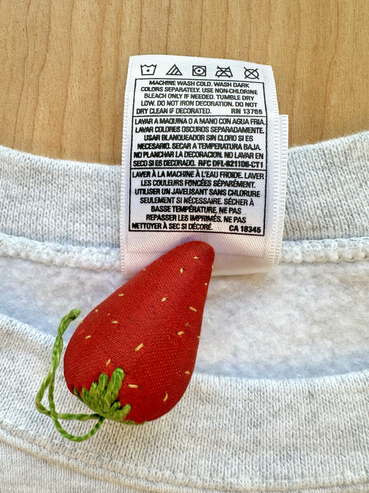 vintage 90's FRUIT OF THE LOOM blank SWEATSHIRT gray SIZE LARGE clean COTTON