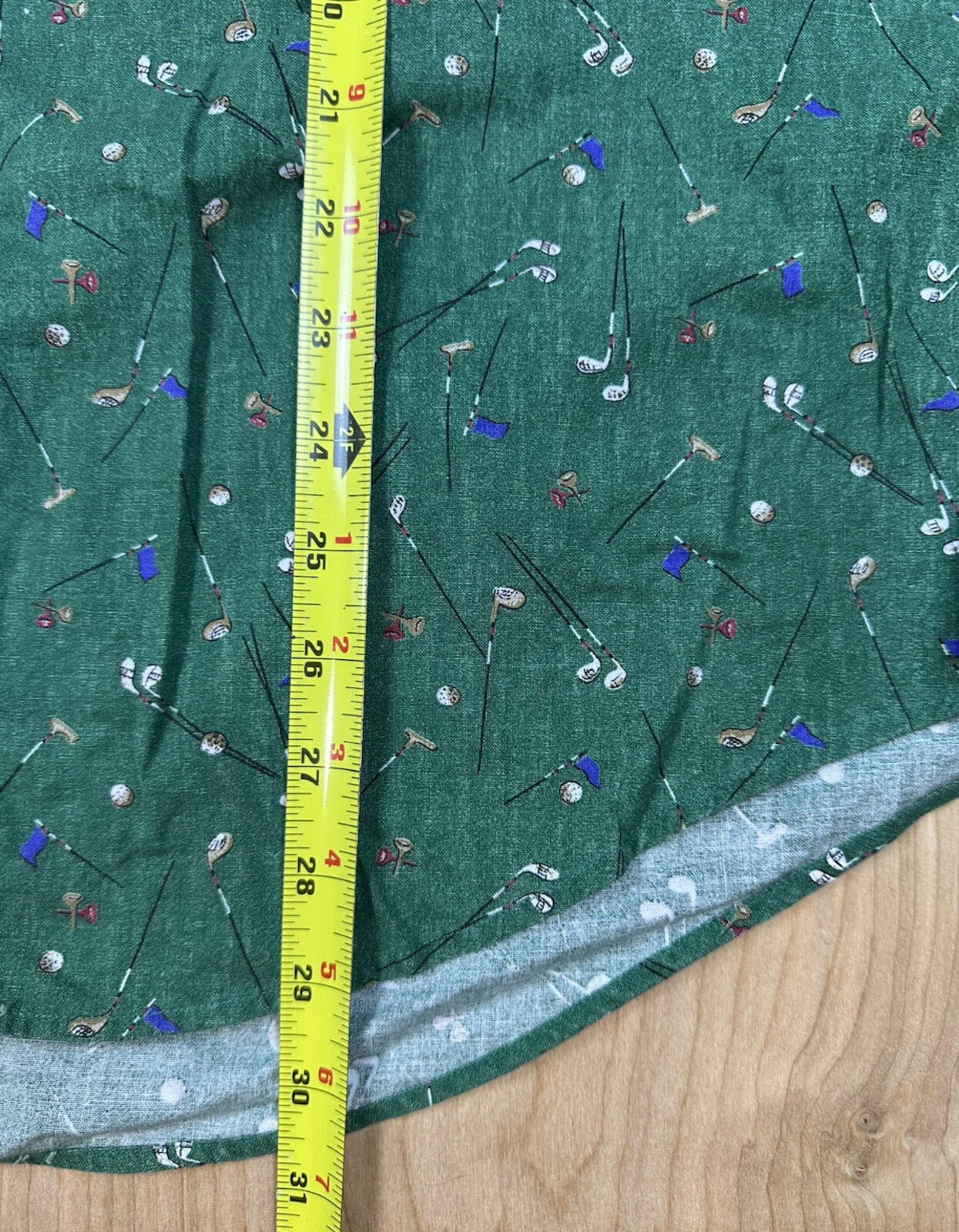 vintage 90's CHAPS RALPH LAUREN button down ALL OVER GOLF PRINT cotton XL green