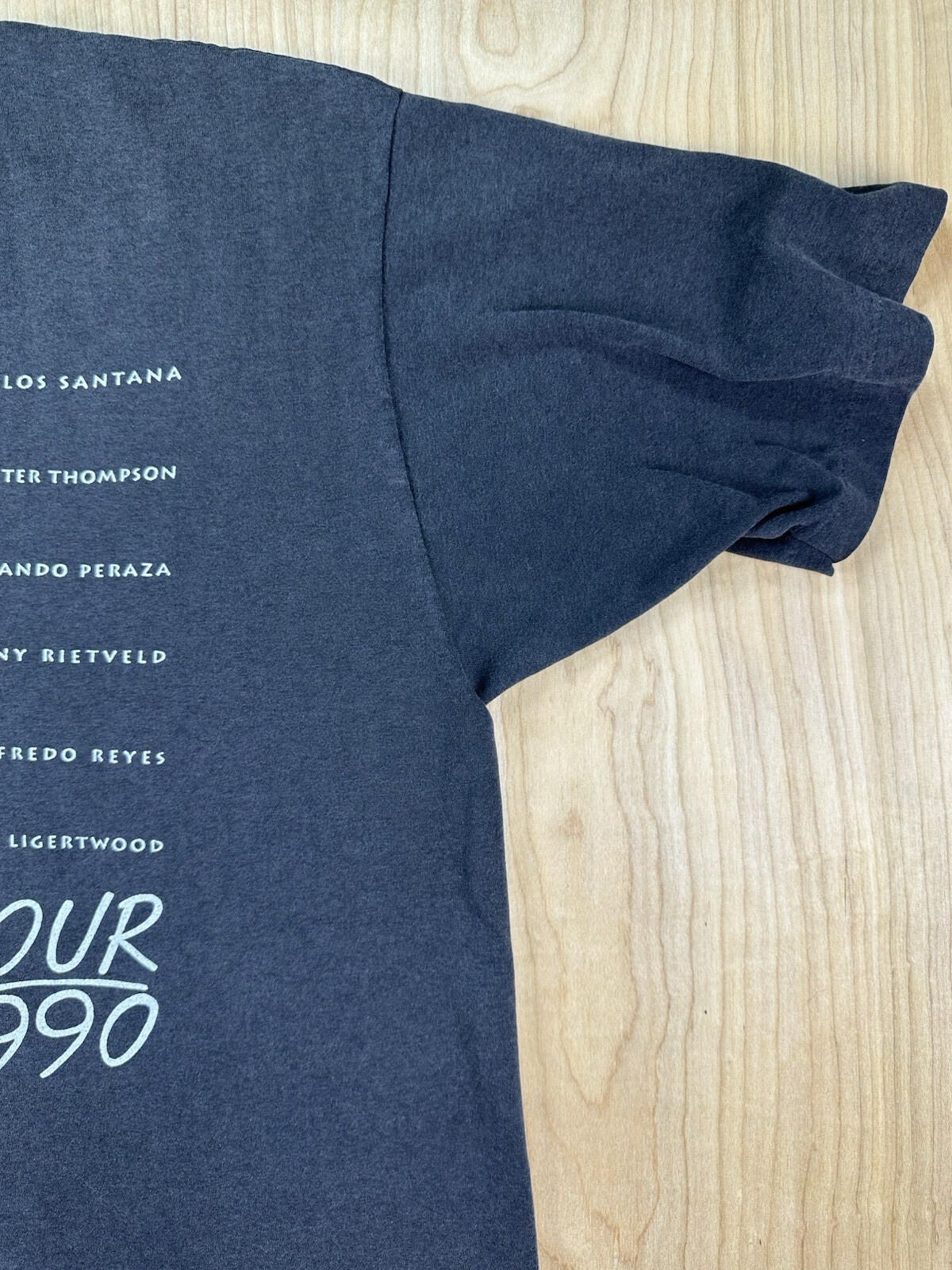 vintage 90's SANTANA TOUR 1990 t shirt BLACK extra large HANES 50/50