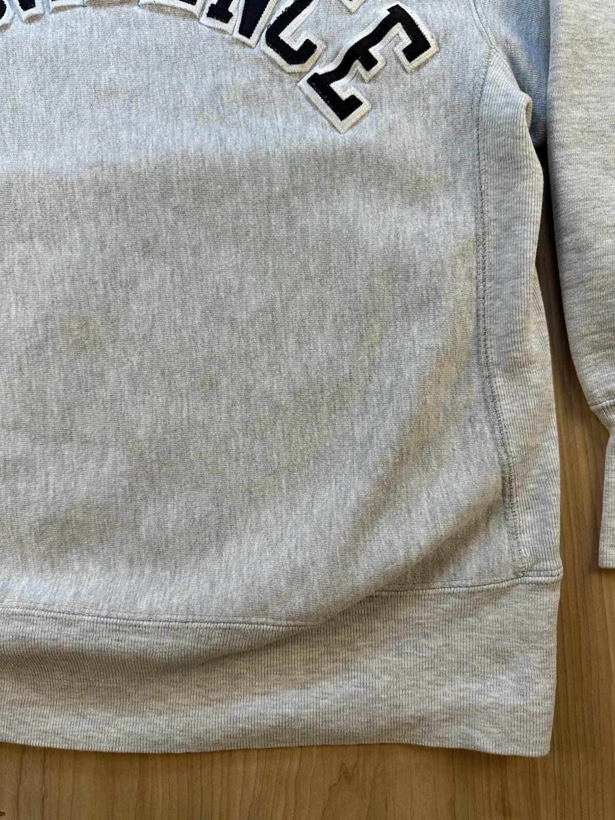 vintage 90's CHAMPION reverse weave SWEATSHIRT gray PROVIDENCE R.I. preppy LARGE