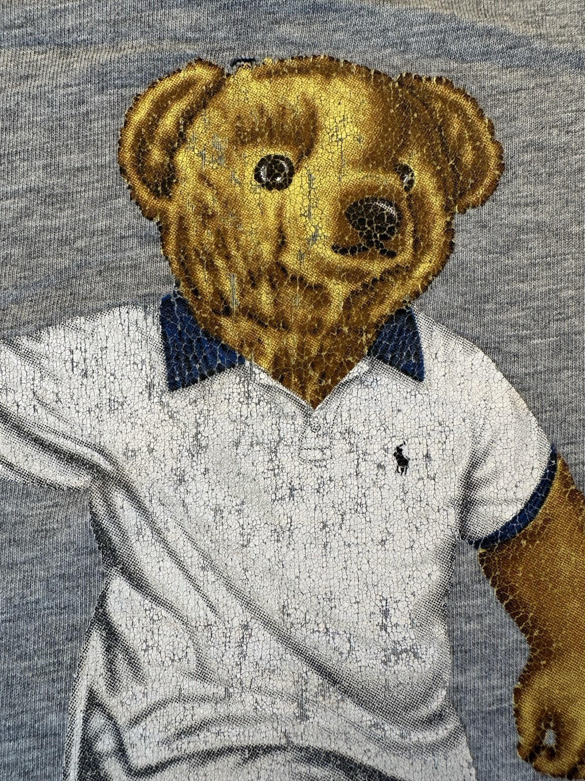 vintage 90's POLO TEADY BEAR tennis T SHIRT xtra large RALPH LAUREN
