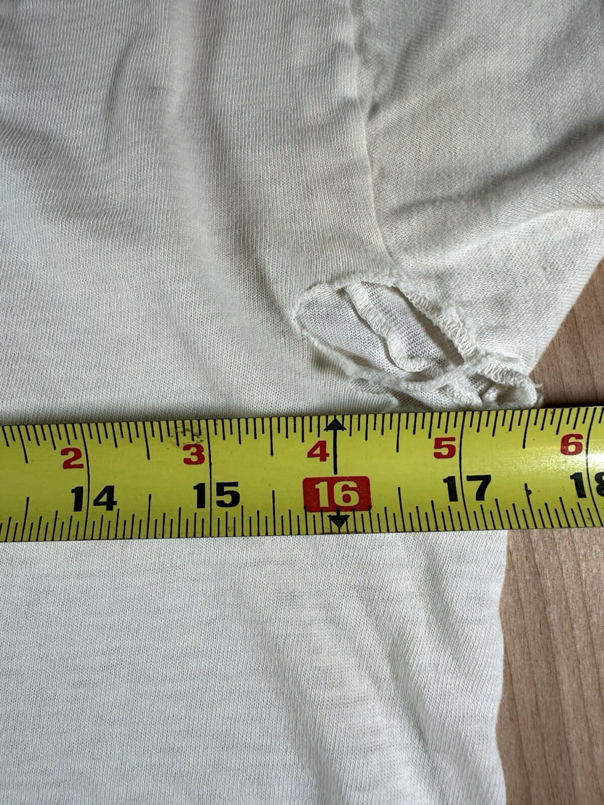 vintage 60's JOCKEY UNDERSHIRT v neck SHREDDED worn PATINA torn MEDIUM j6
