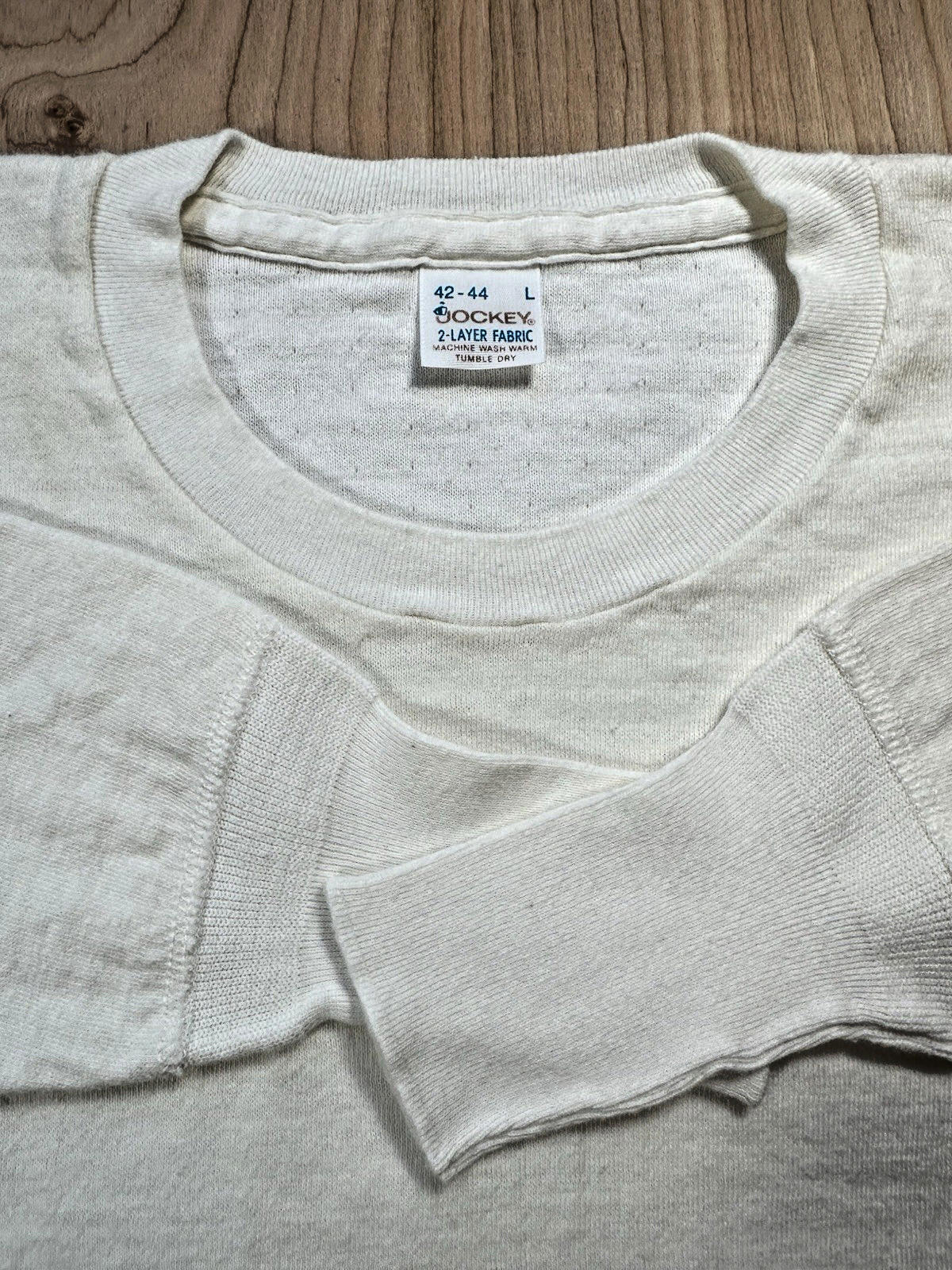 vintage 60's JOCKEY 2-LAYER FABRIC thermal LONG SLEEVE gorpcore LONG JOHNS large