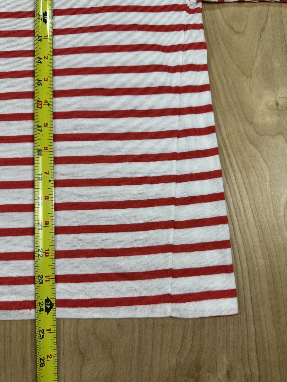 vintage 80's LE TIGRE red and white striped TOP beachy SAILOR GIRL punk LARGE