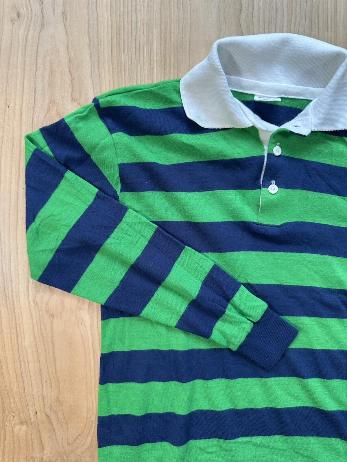 vintage 70's childrens RUGBY blue and green SEARS boys PERMA-PREST preppy