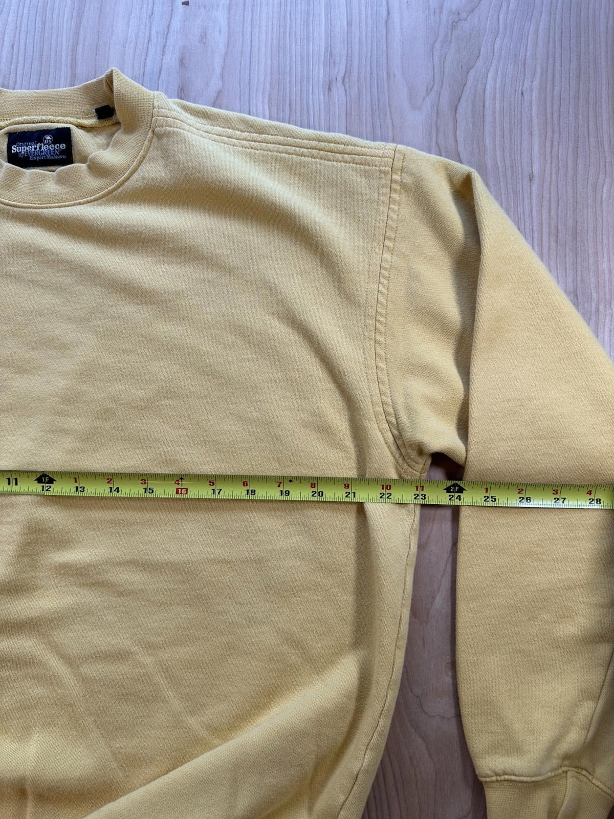 vintage 90's SUPERFLEECE by evergreen SWEATSHIRT yellow MEDIUM pullover SOFT