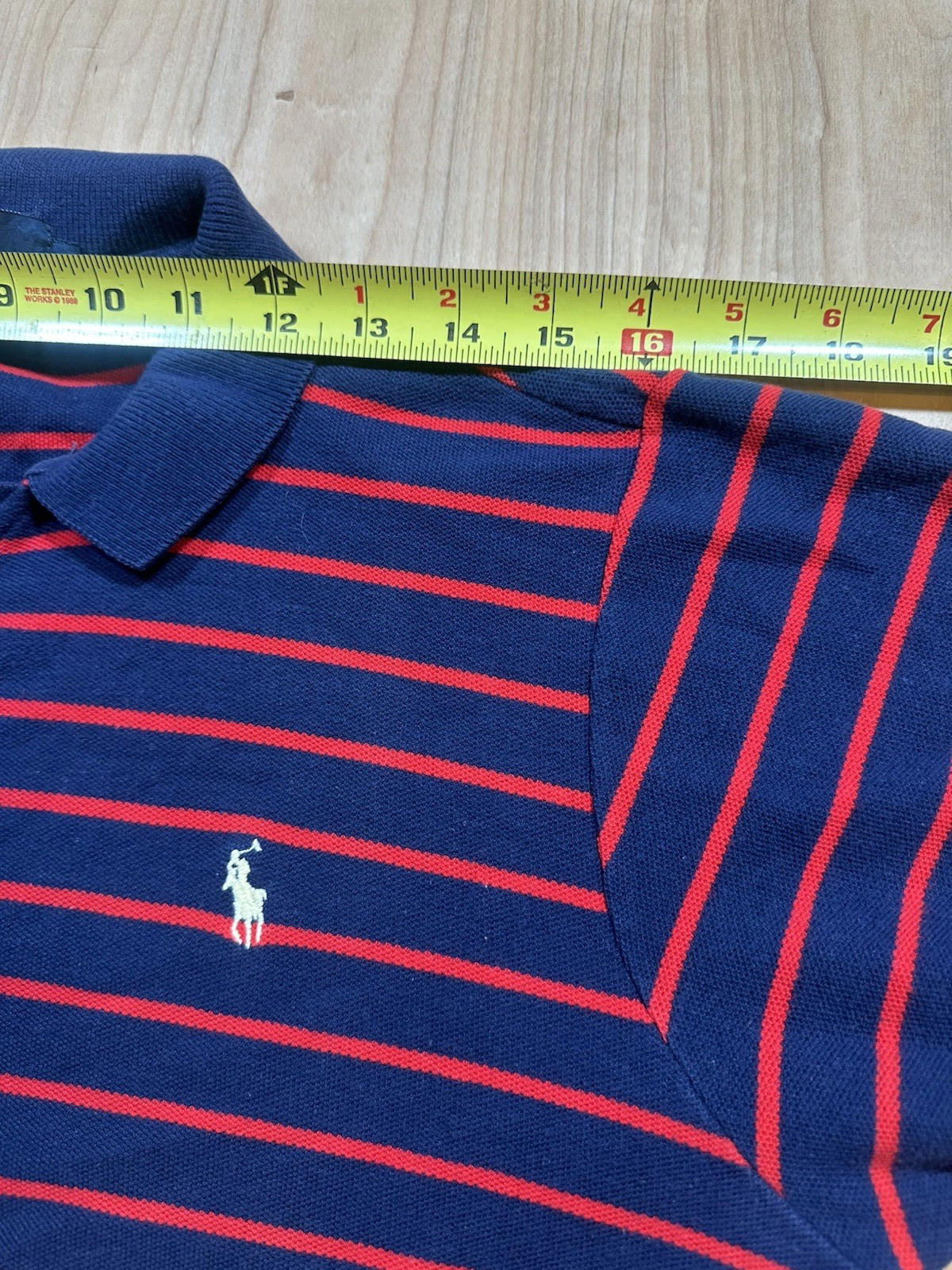 vintage 80's POLO RALPH LAUREN short sleeve RUGBY POLO shirt RARE collar LARGE