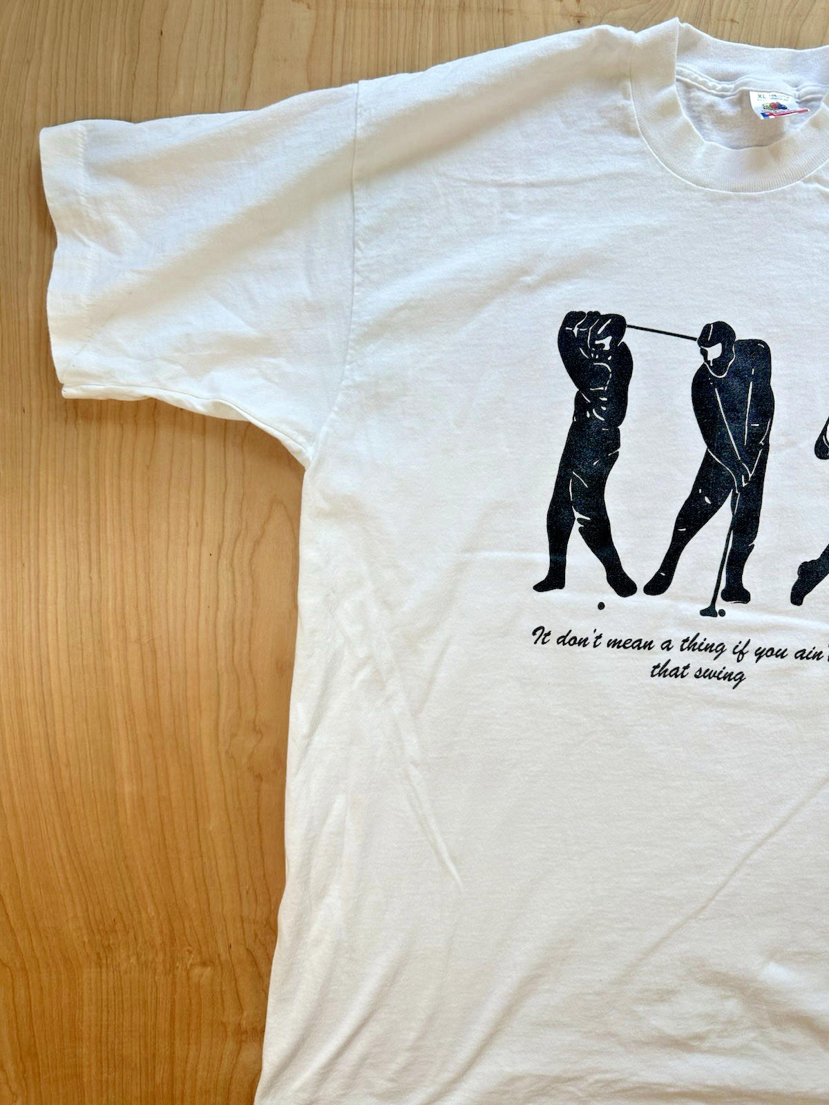 vintage 90'S GOLF T SHIRT aint got that swing FRUIT OF THE LOOM de amicis art