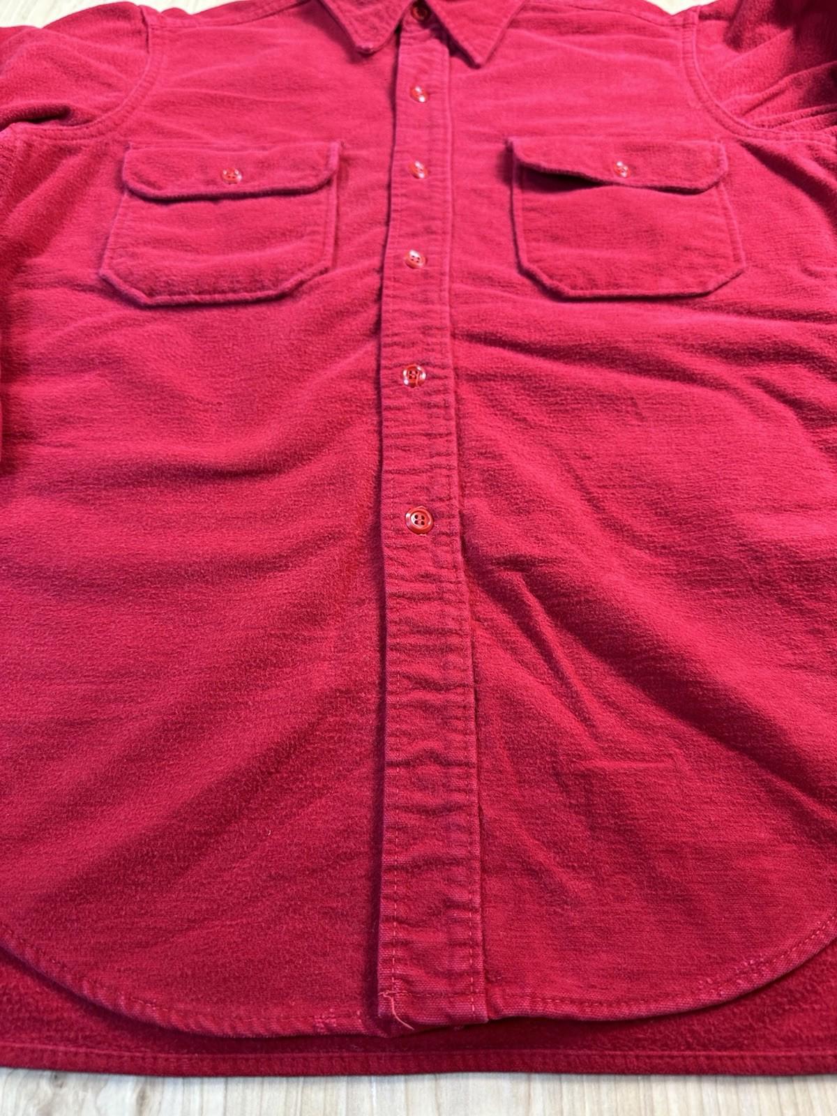 vintage 60's WOOLRICH red flannel LARGE botton up HEAVY preppy GORP ZONE