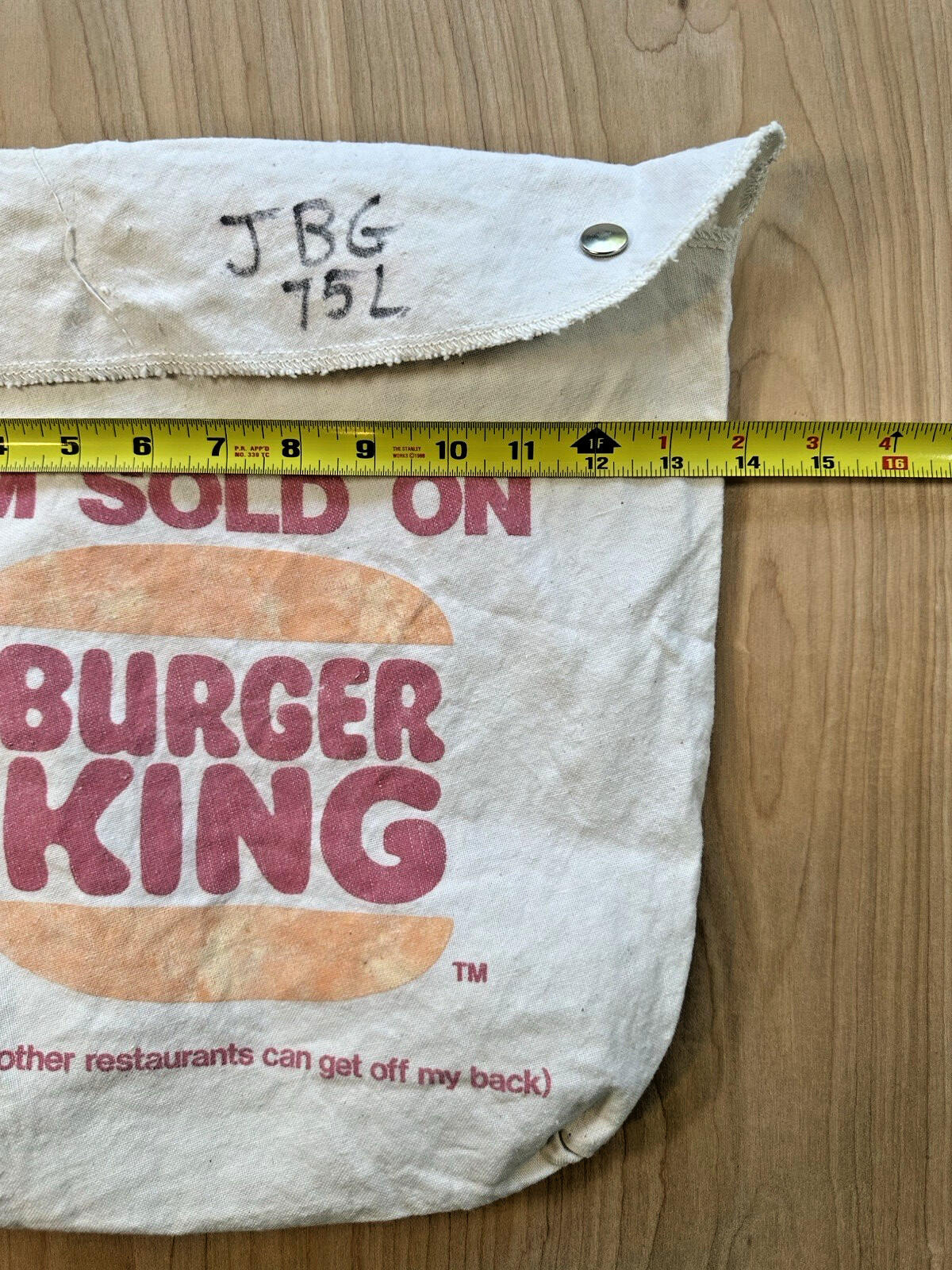 vintage BURGER KING promo canvas BACKPACK 1980 indie rare