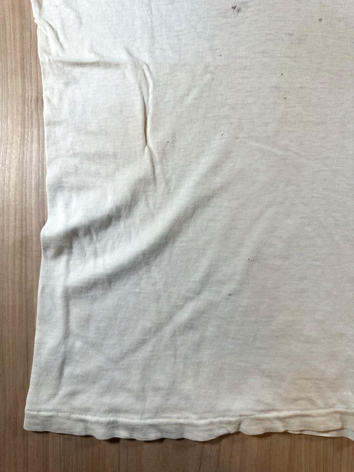 vintage 60's JOCKEY UNDERSHIRT v neck SHREDDED worn PATINA torn MEDIUM j2
