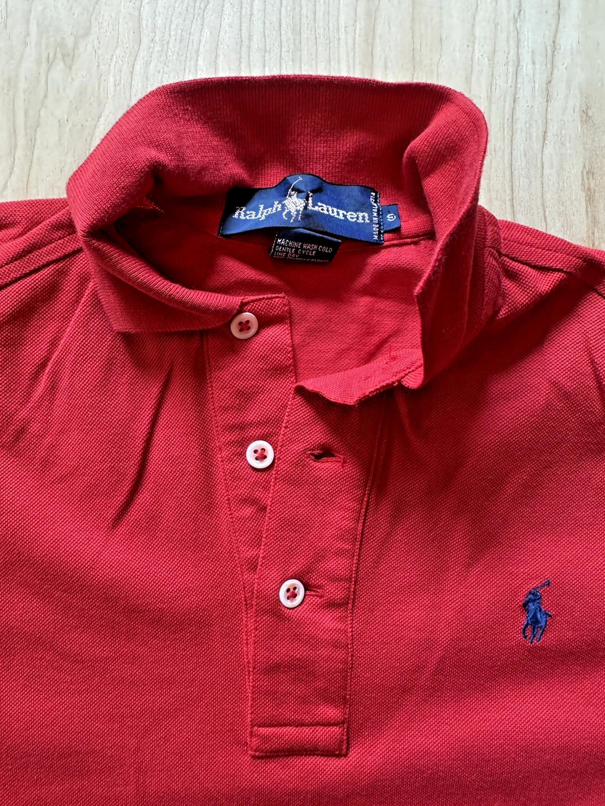 vintage 1970's RALPH LAUREN POLO shirt RED small CLEAN PREPPY icon
