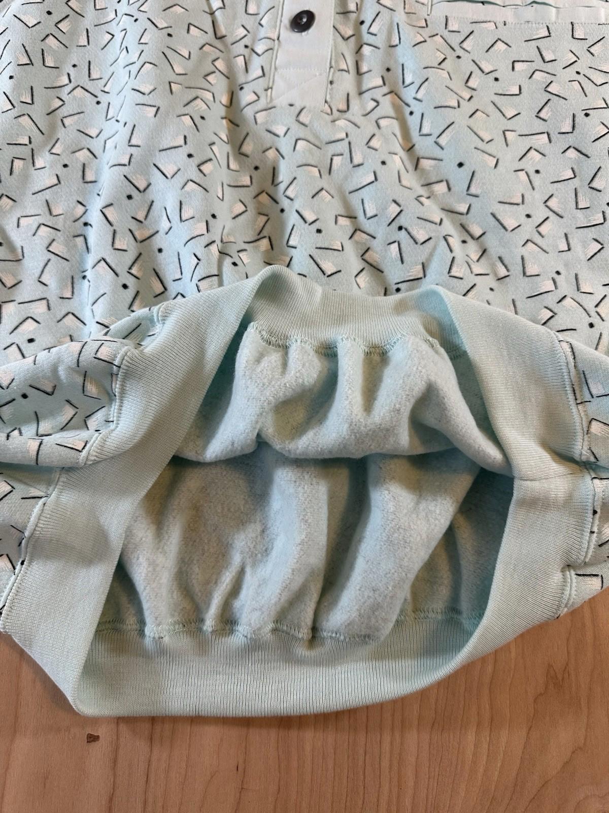 vintage 1980's SWEATSHIRT new wave VALLEY GIRL pullover BOTTON top pocket RAD