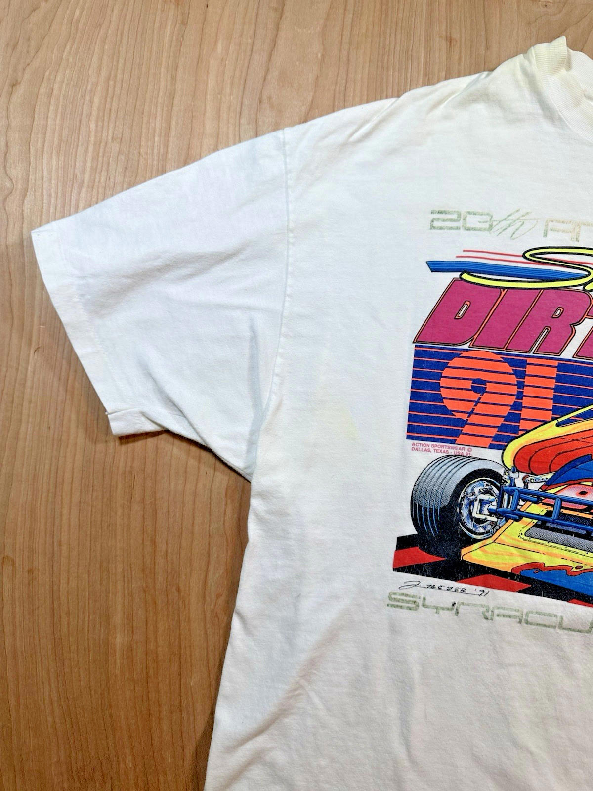 vintage SUPER DIRT WEEK 1991 t shirt HOT ROD funny car MILLER XXL hanes beefy t