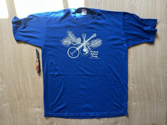 vintage 90's PINELANDS new jersey T SHIRT banjo mandolin FOLK MUSIC culture